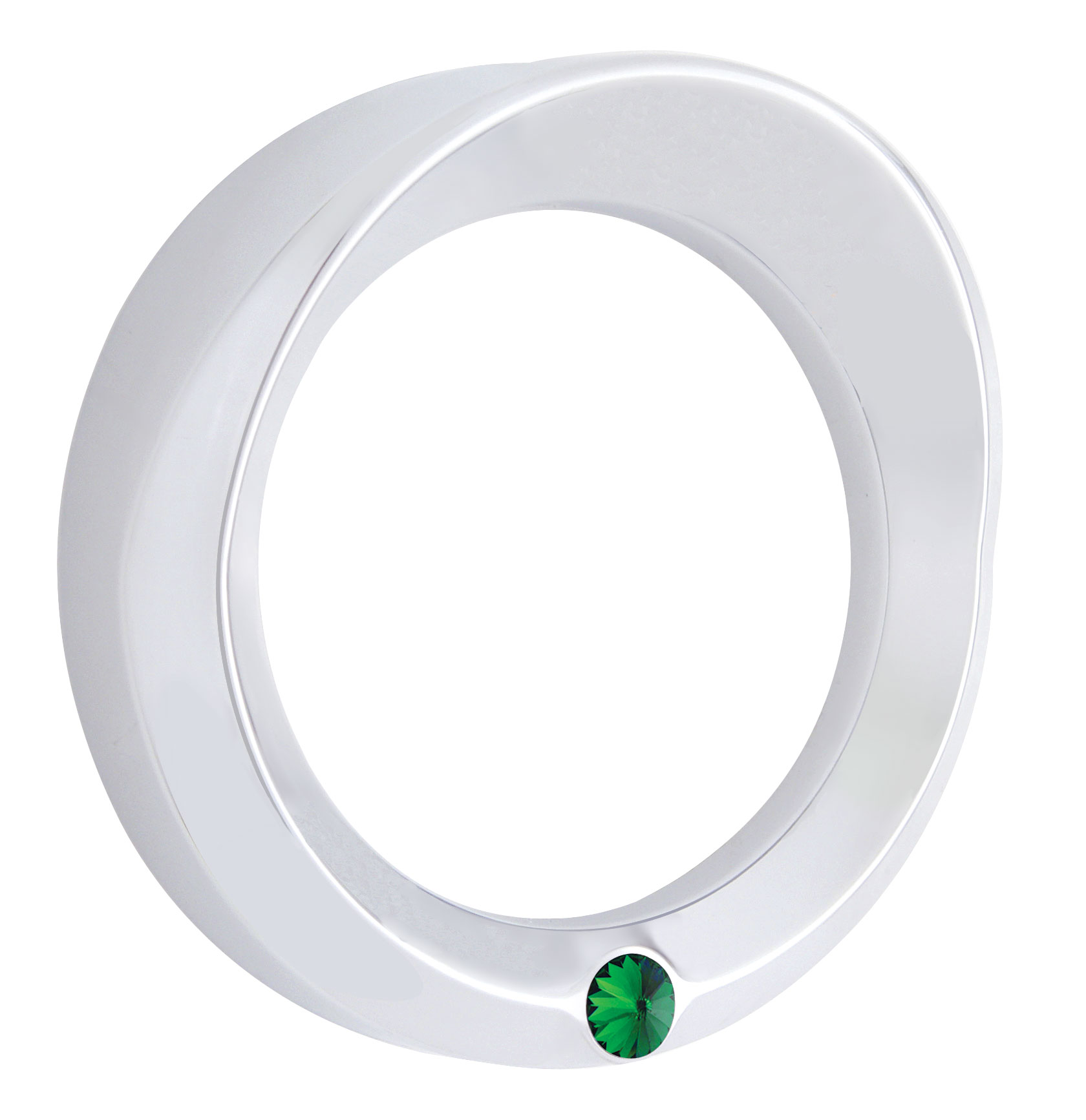 Chrome Kenworth Speed/Tachometer Gauge Cover W/ Visor & Diamond - Green