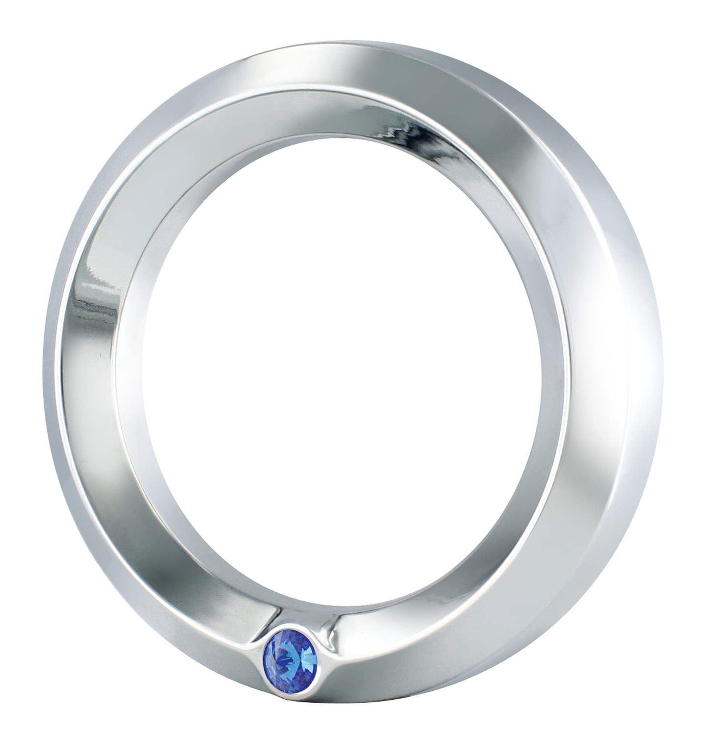 Chrome Kenworth Speed/Tachometer Gauge Cover W/ Diamond - Blue