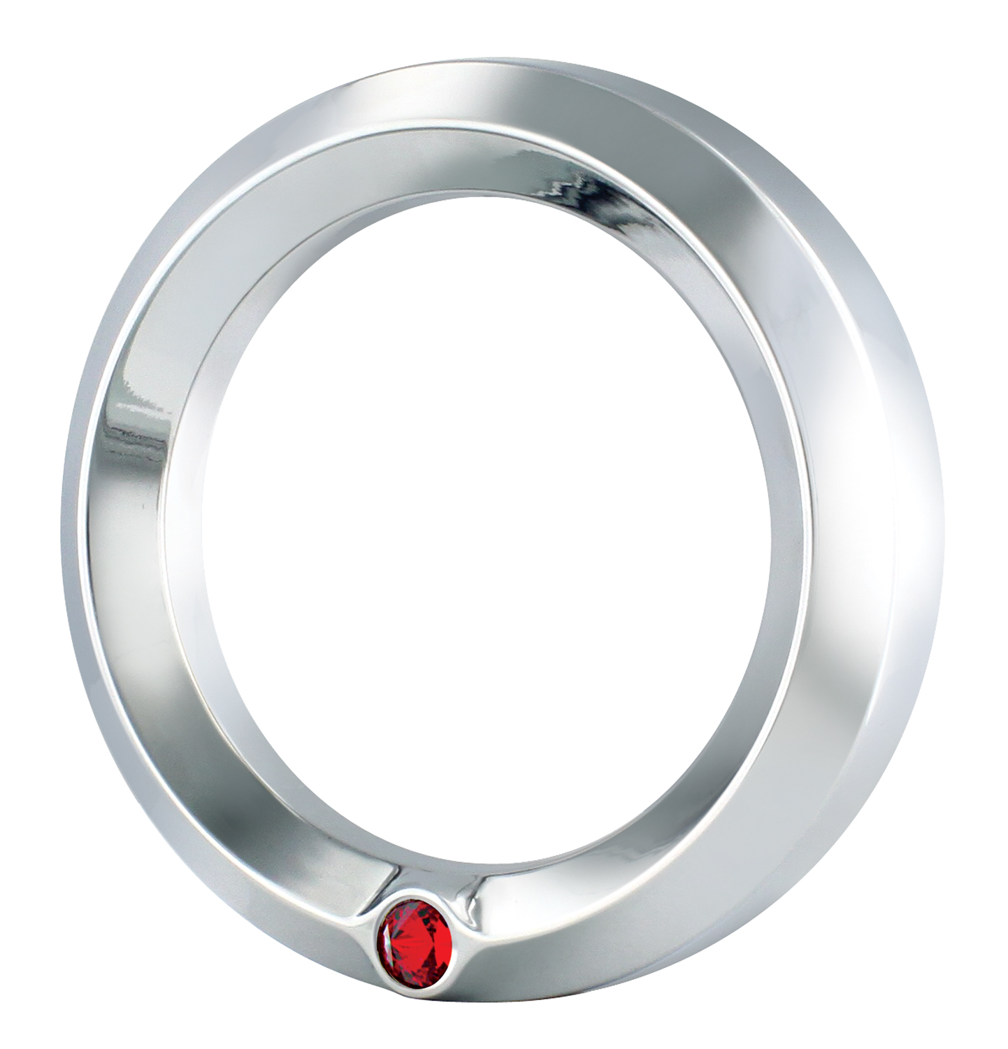 Chrome Kenworth Speed/Tachometer Gauge Cover W/ Diamond - Red