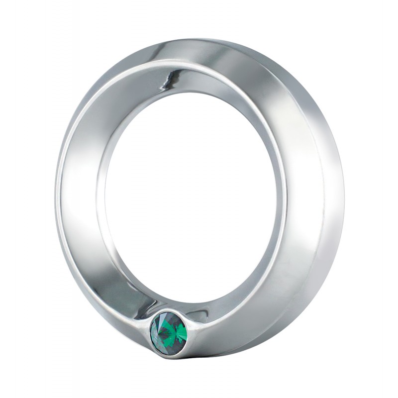 Chrome Peterbilt Speed/Tachometer Gauge Cover W/ Diamond - Green