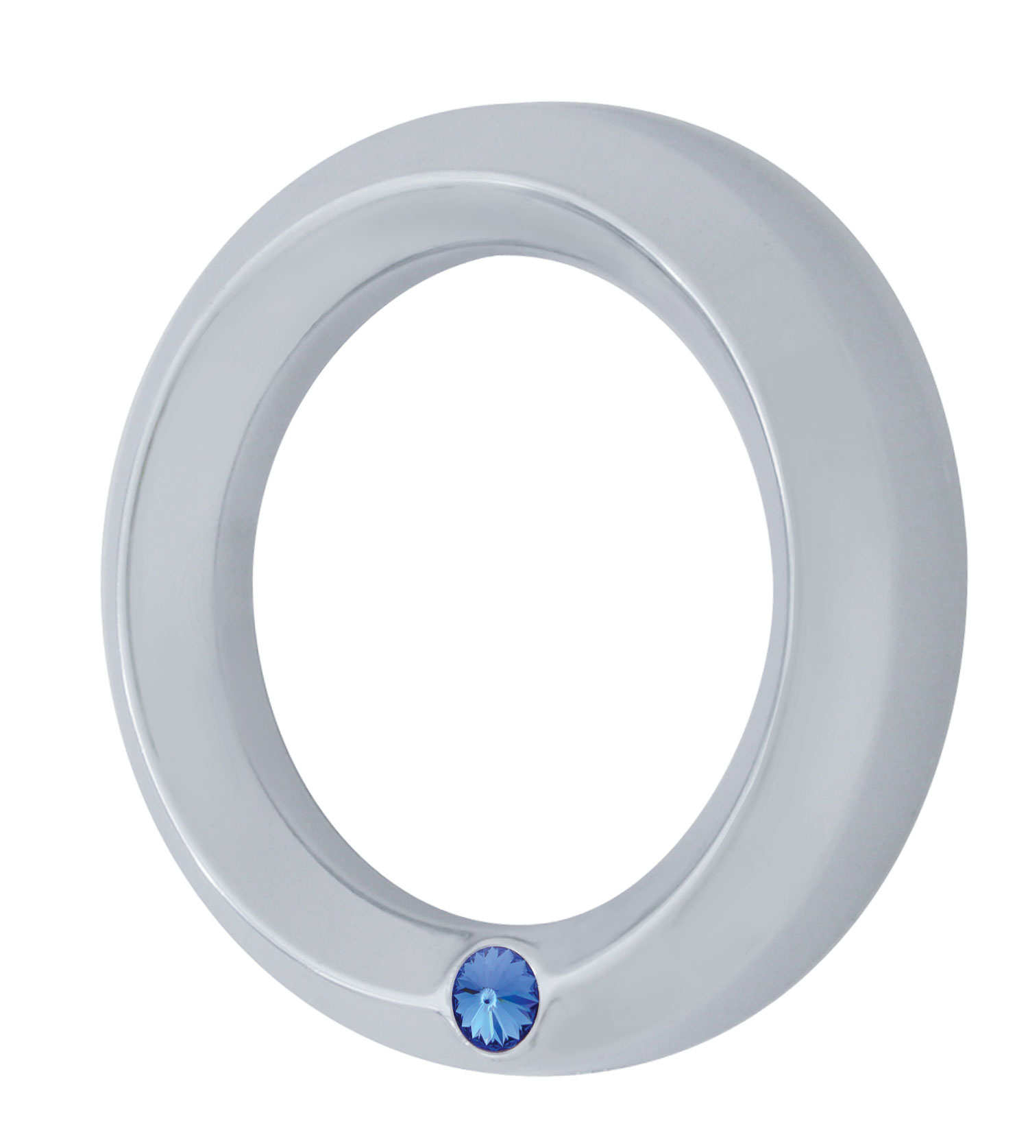 Chrome 2006+ Peterbilt Small Gauge Cover W/ Diamond - Blue