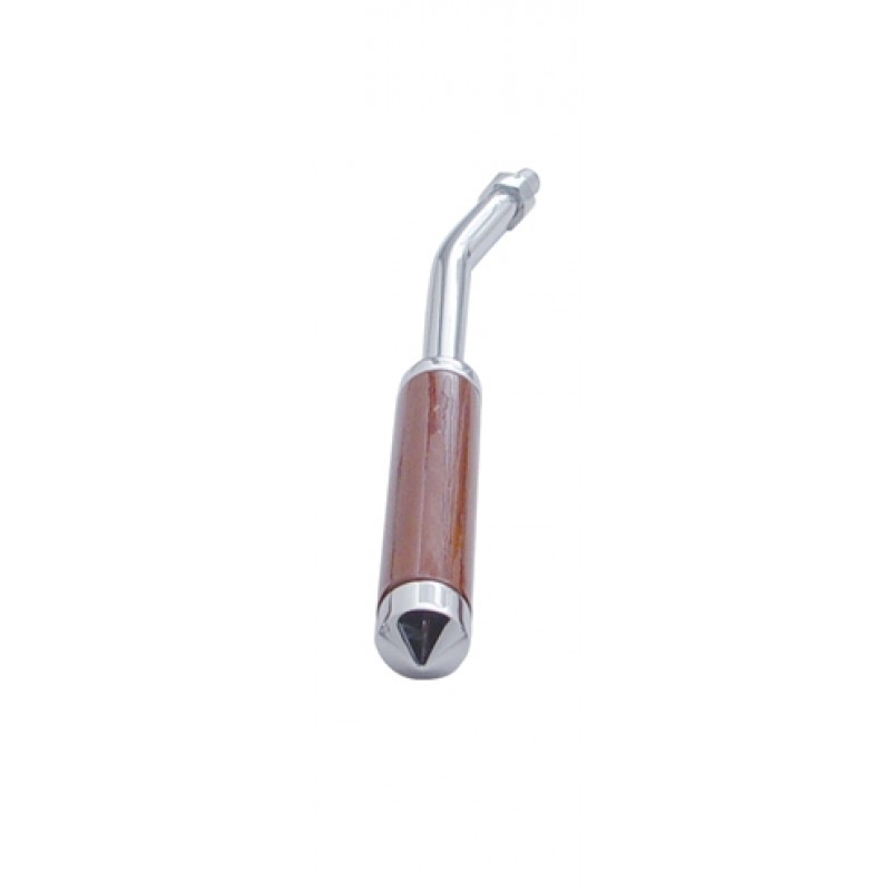 Chrome Aluminum Kenworth/Freightliner 8" Wood Trailer Brake Handle Knobs - Pointed
