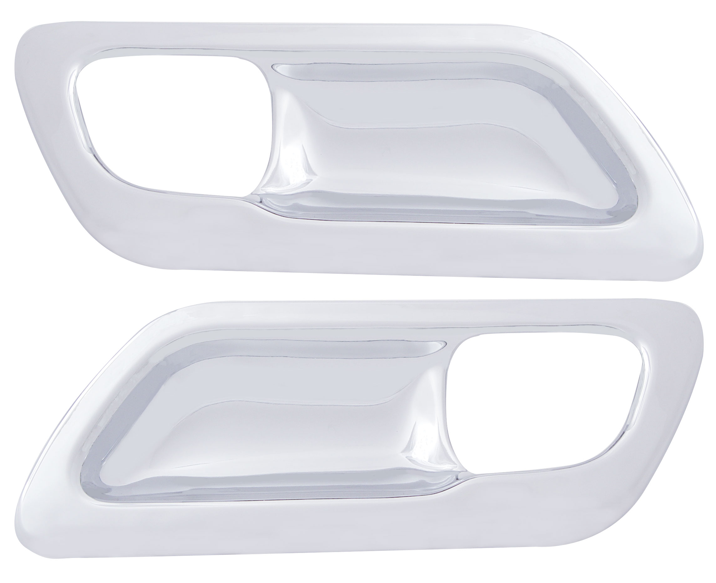 (2/Card) Chrome Plastic 2006+ Peterbilt Door Handle Trim