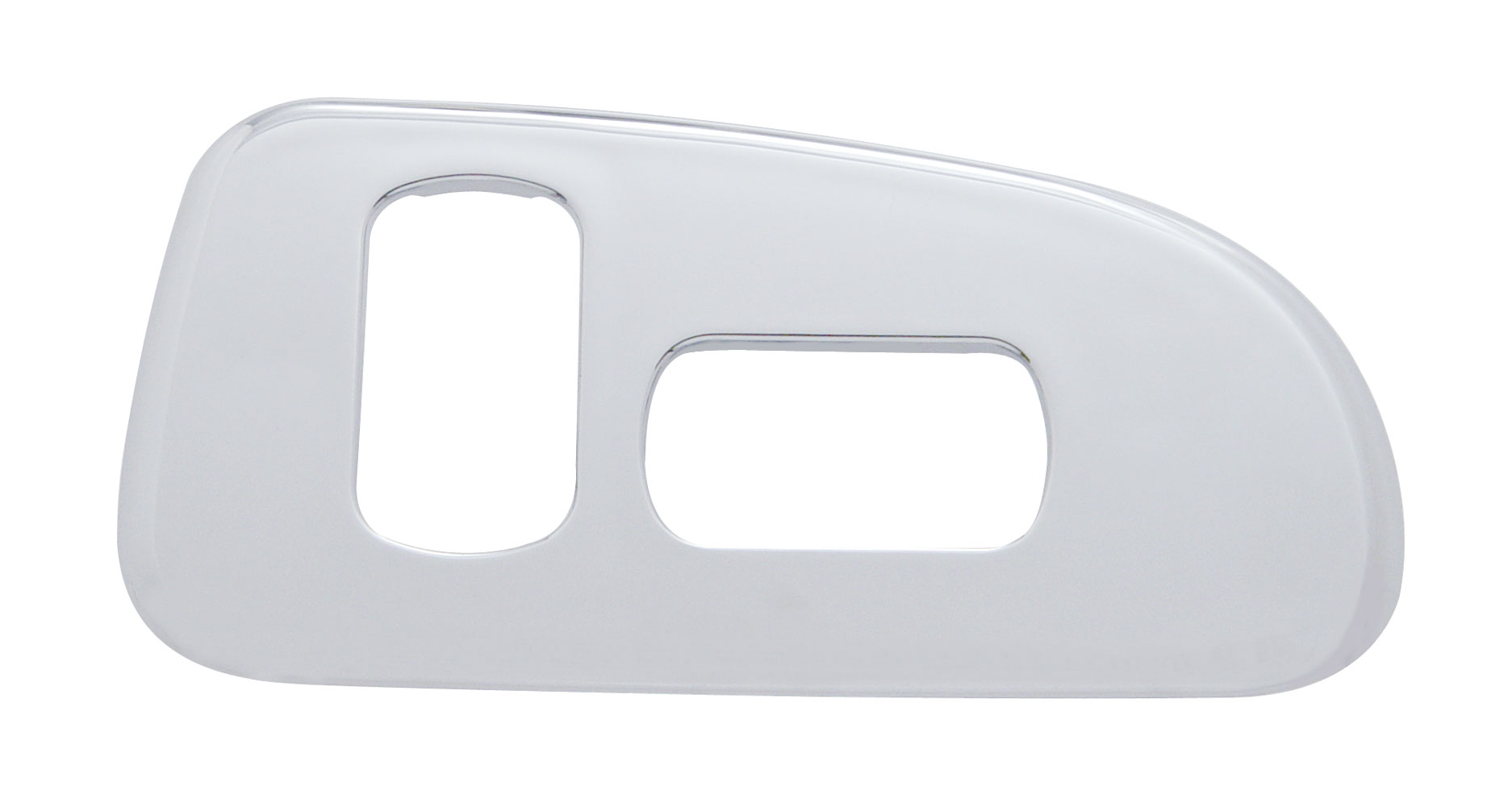 Chrome Plastic 2006+ Peterbilt Window Switch Trim - Passenger Side W/ 2 Openings