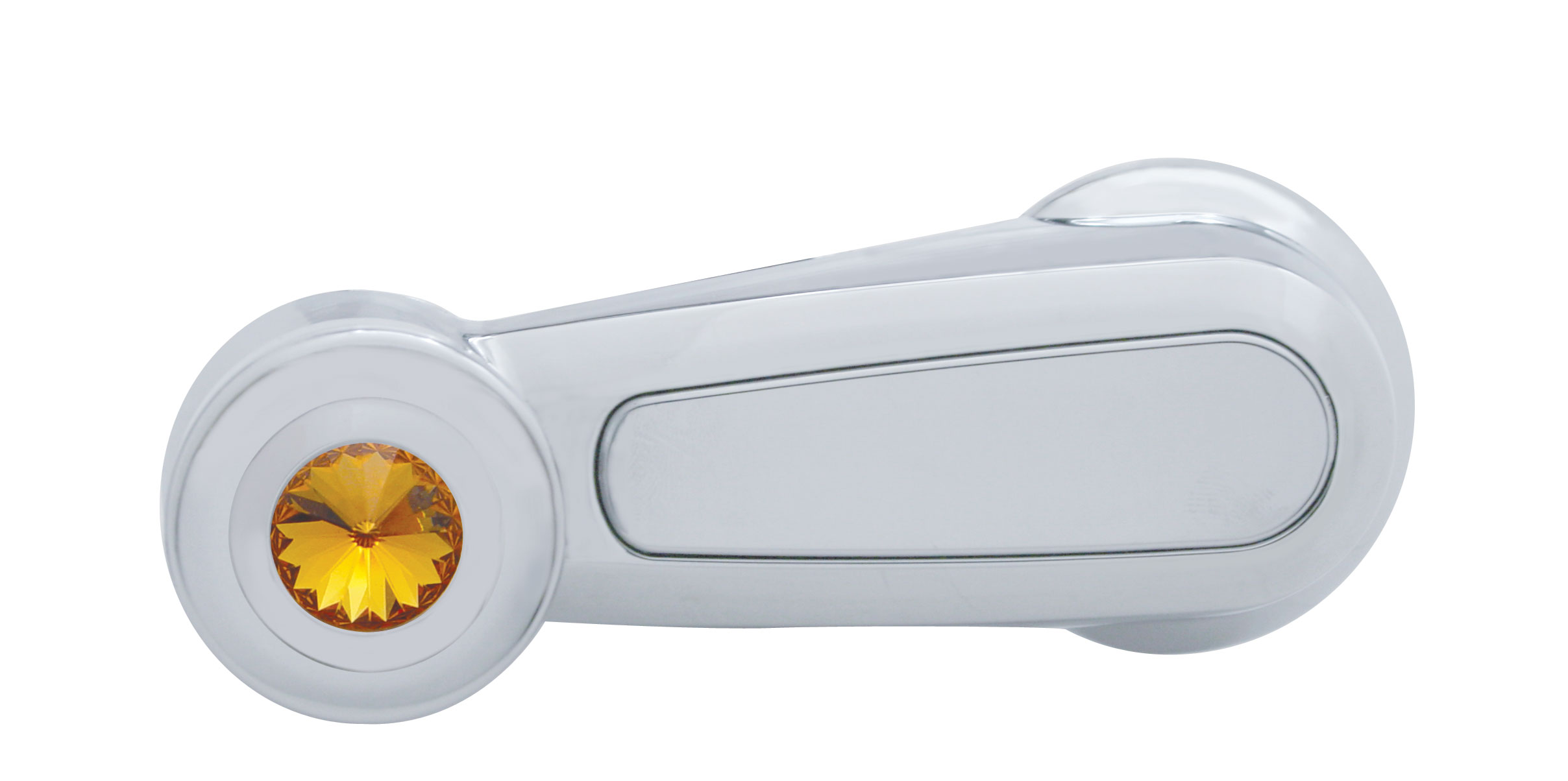 Chrome Plastic 2006+ Peterbilt Window Crank W/ Diamond - Amber