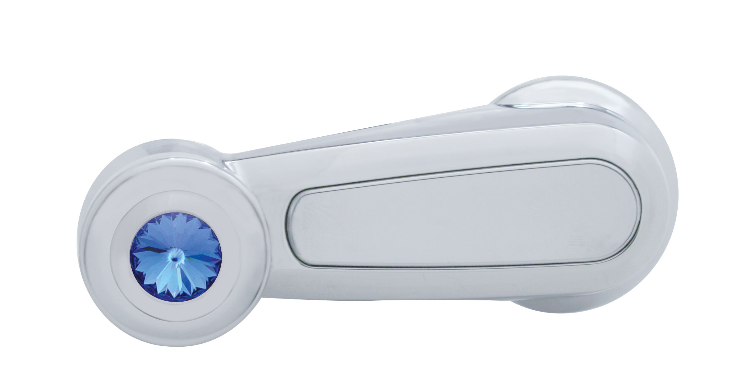 Chrome Plastic 2006+ Peterbilt Window Crank W/ Diamond - Blue