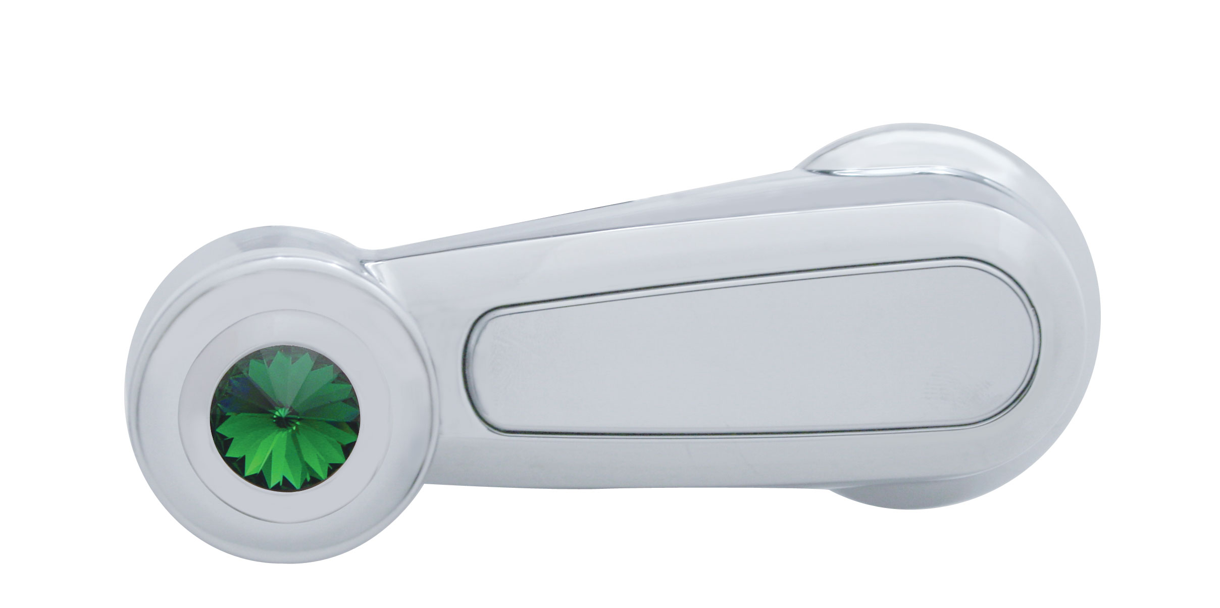 Chrome Plastic 2006+ Peterbilt Window Crank W/ Diamond - Green