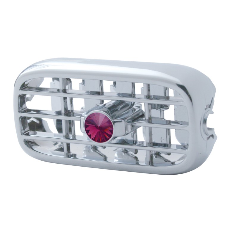 Chrome Plastic 2006+ Peterbilt A/C Vent  W/ Diamond - Purple