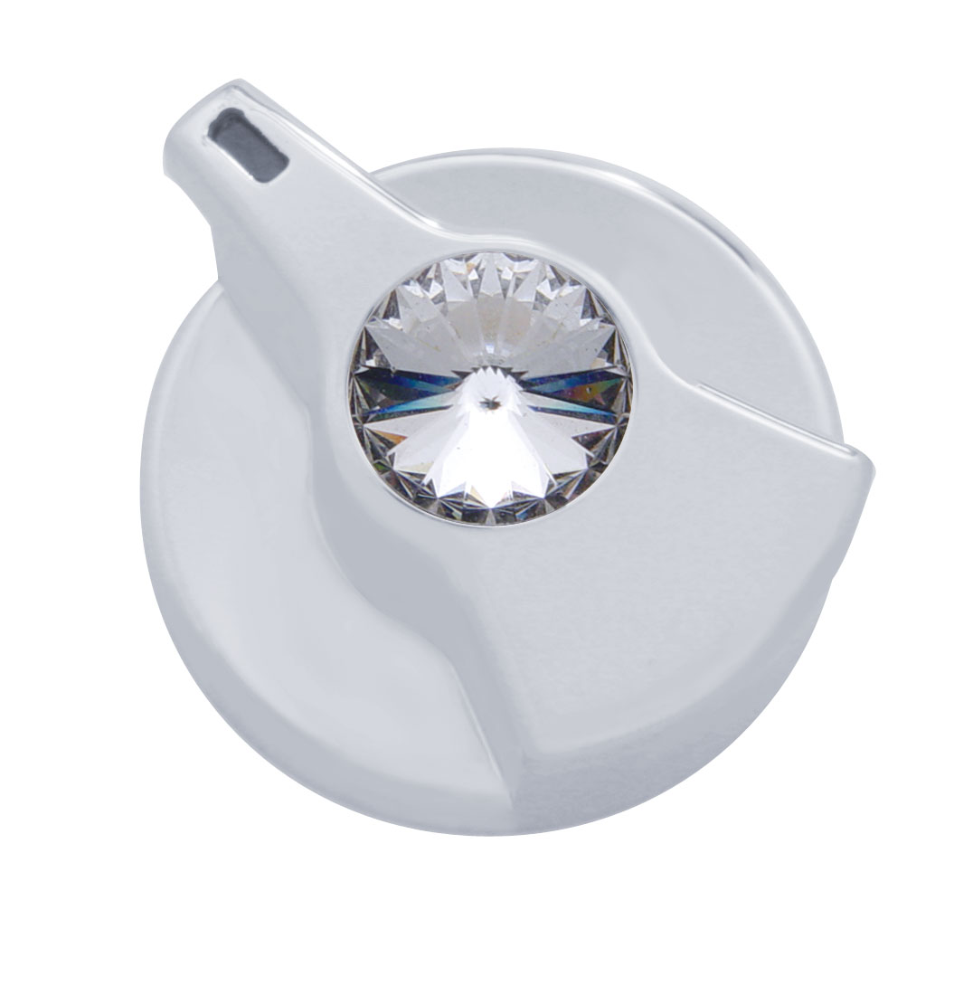 Chrome Plastic Peterbilt Timer Knob W/ Diamond - Clear