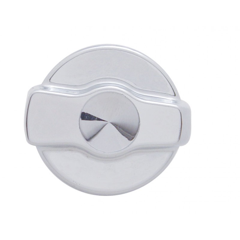 Chrome Plastic Kenworth Wiper Dial Knob - Indented