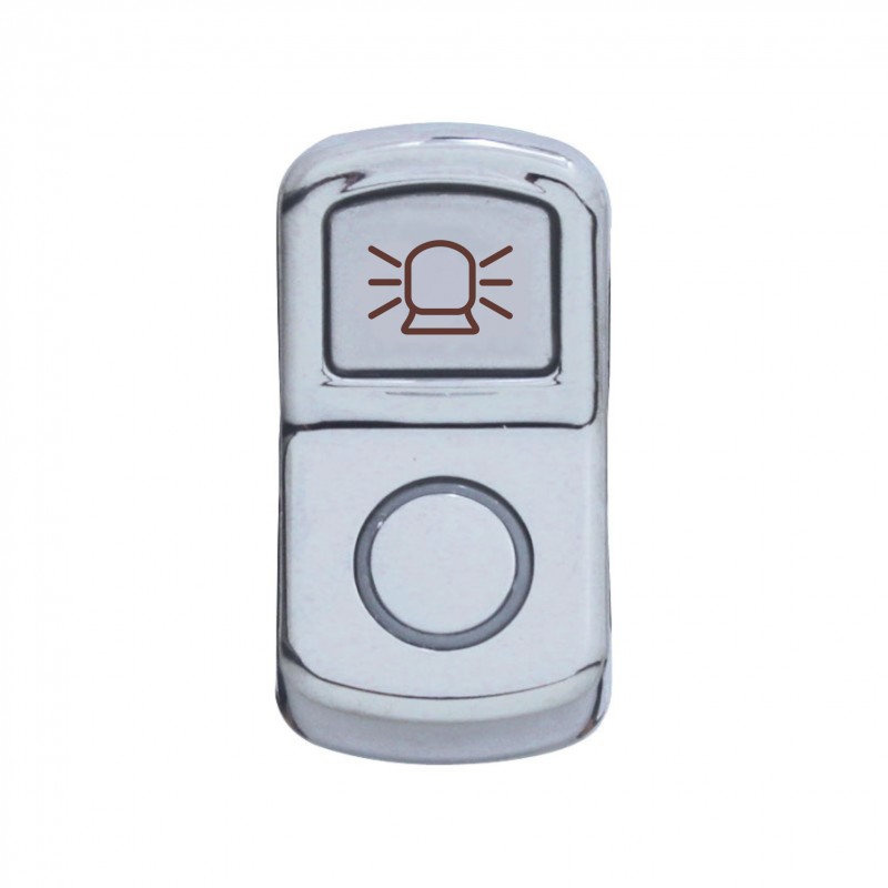 Chrome Plastic "Beacon Light" Rocker Switch Cover - Plain