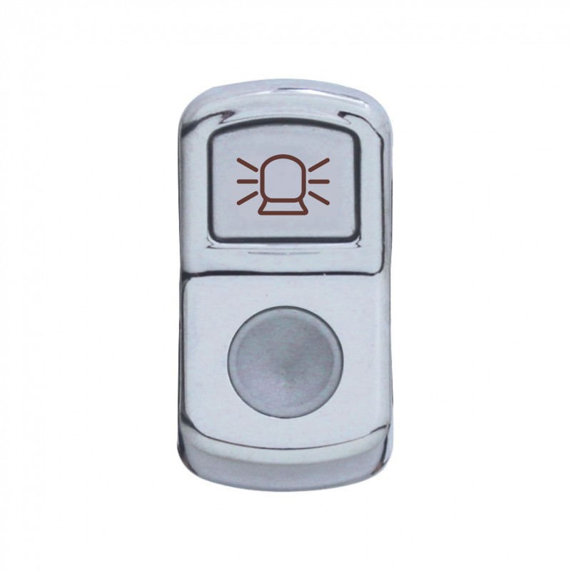 Chrome Plastic "Beacon Light" Rocker Switch Cover - Indented