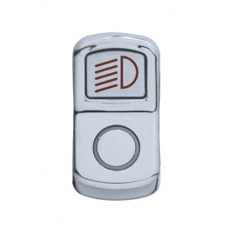 Chrome Plastic "Headlight" Rocker Switch Cover - Plain
