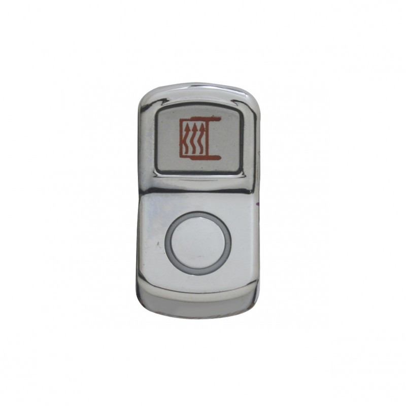 Chrome Plastic Peterbilt "Mirror Heat" Rocker Switch Cover - Plain