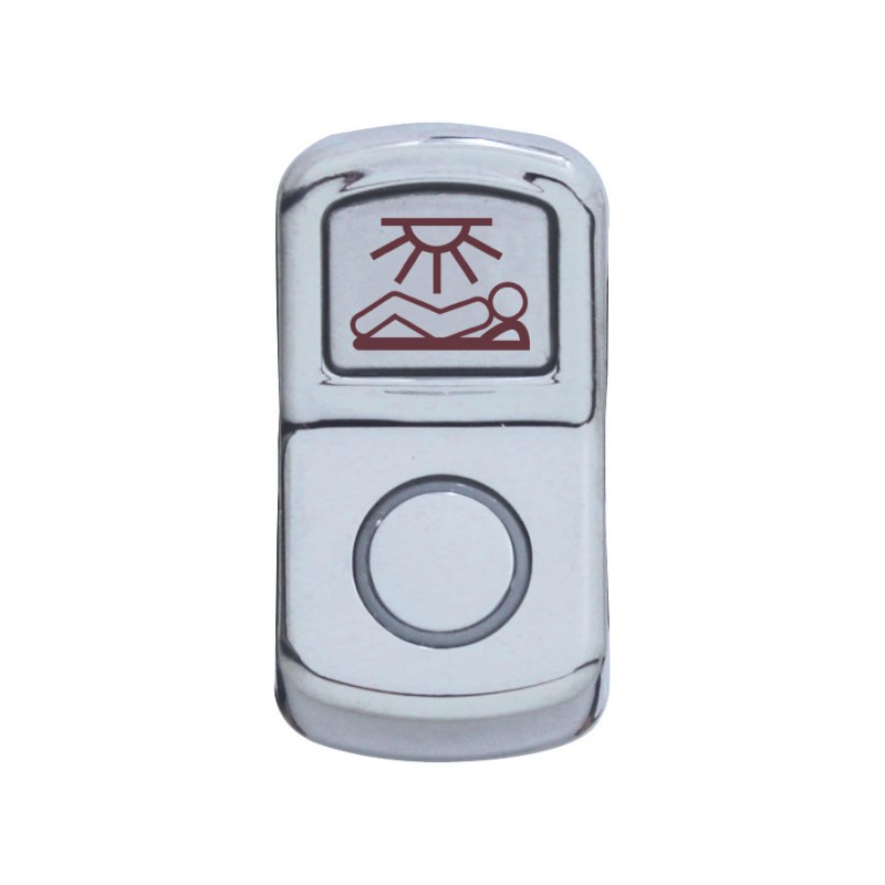 Chrome Plastic "Sleeper Light" Rocker Switch Cover - Plain