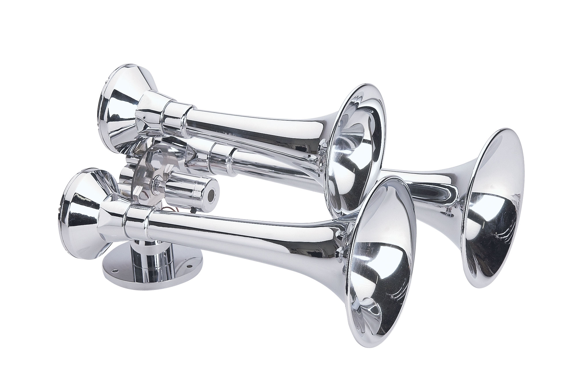 Chrome (Brass/Aluminum) Heavy Duty Train Horn - Deluxe Style