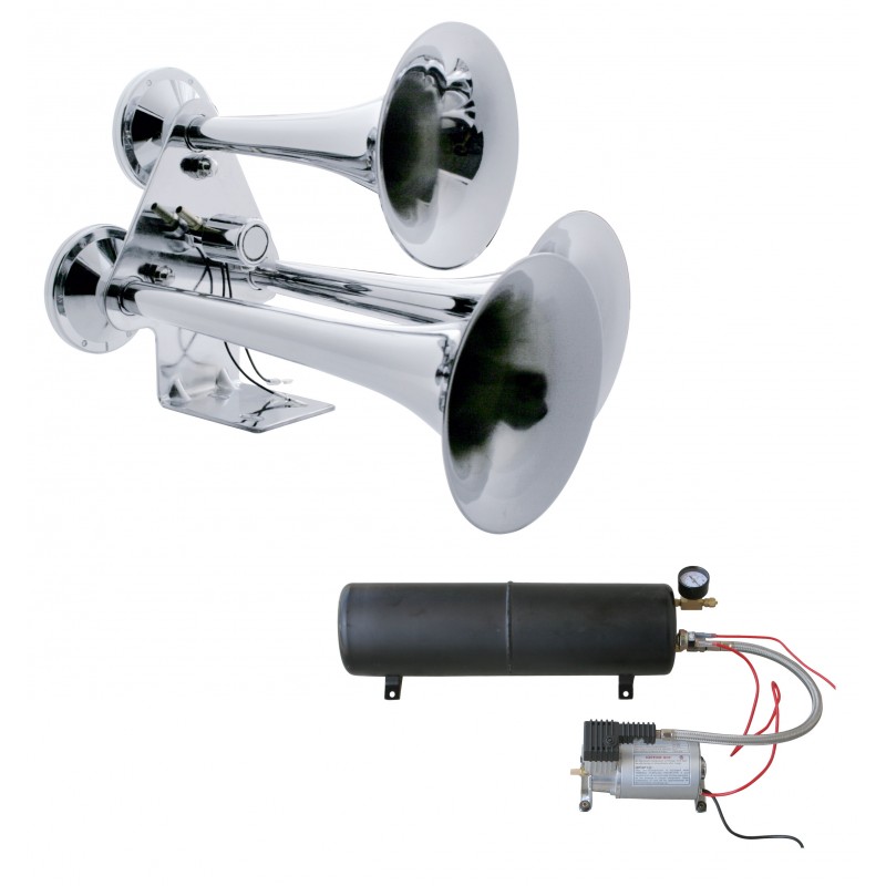 Economy Chrome Air Train Horn Bundle