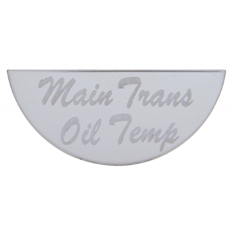 Stainless Steel Peterbilt Gauge Emblem - Main Transmission Temperature