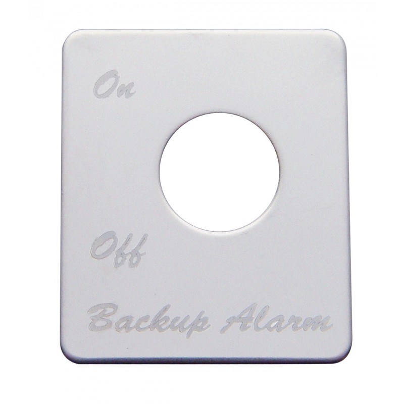 Stainless Steel Peterbilt Switch Plate - Backup Alarm