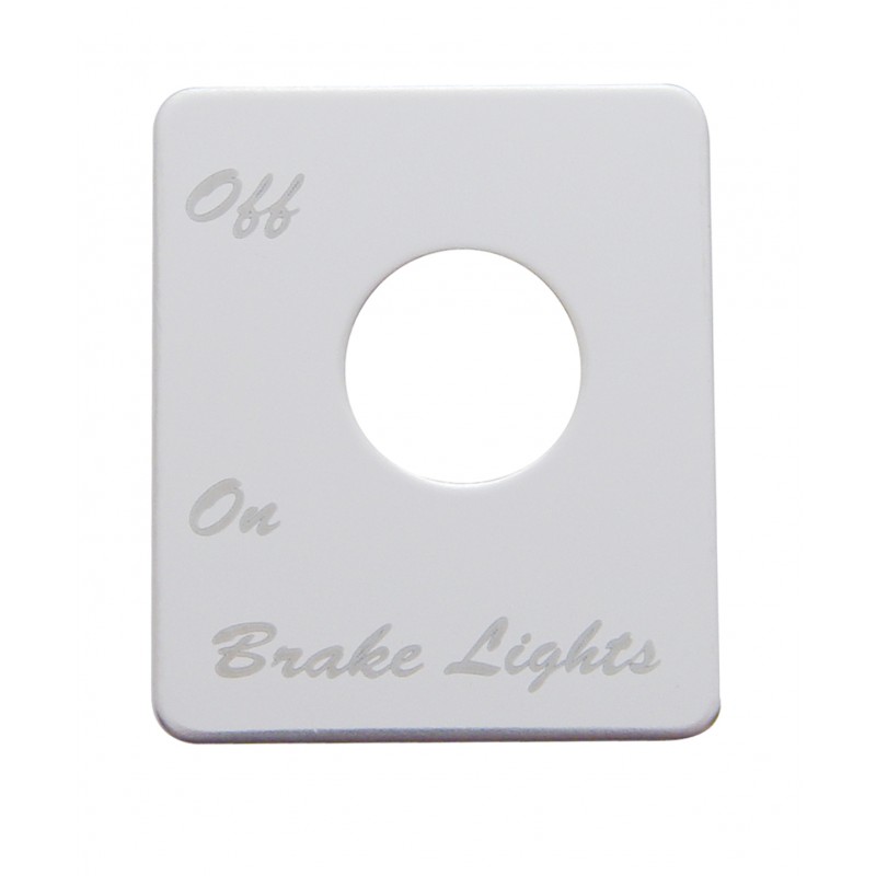 Stainless Steel Peterbilt Switch Plate - Brake Light