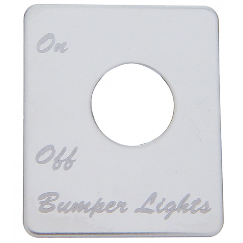 Stainless Steel Peterbilt Switch Plate - Bumper Light