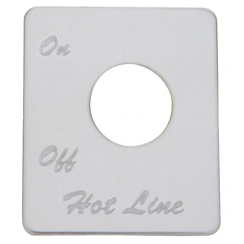 Stainless Steel Peterbilt Switch Plate - Fuel Hot Line