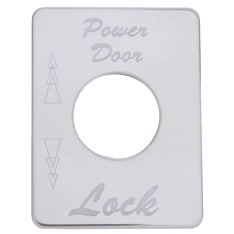 Stainless Steel Peterbilt Switch Plate - Power Door Lock