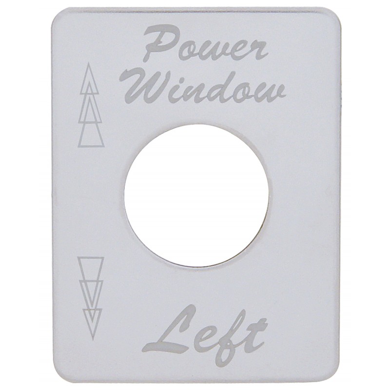 Stainless Steel Peterbilt Switch Plate - Power Window (Left)