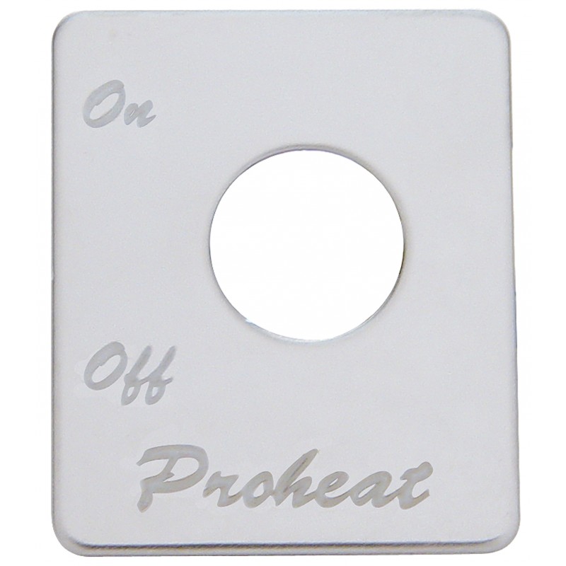 Stainless Steel Peterbilt Switch Plate - Proheat Engine Heater