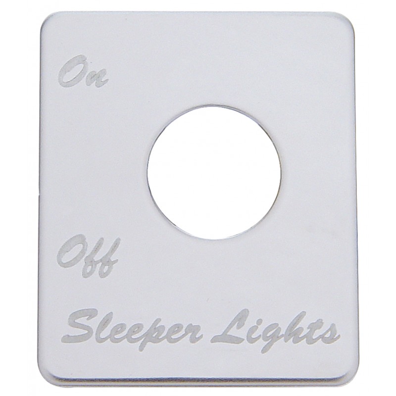 Stainless Steel Peterbilt Switch Plate - Sleeper Light