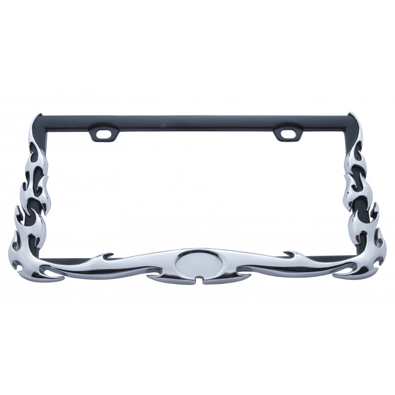 Chrome Designer License Frame - Flame