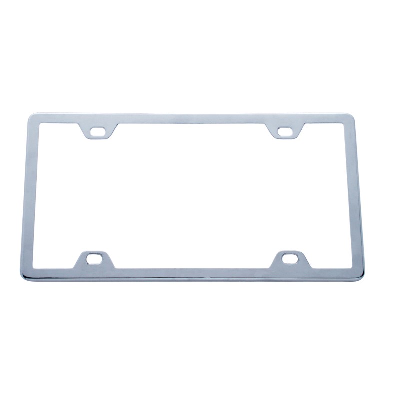 Chrome License Frame With Protector Shield