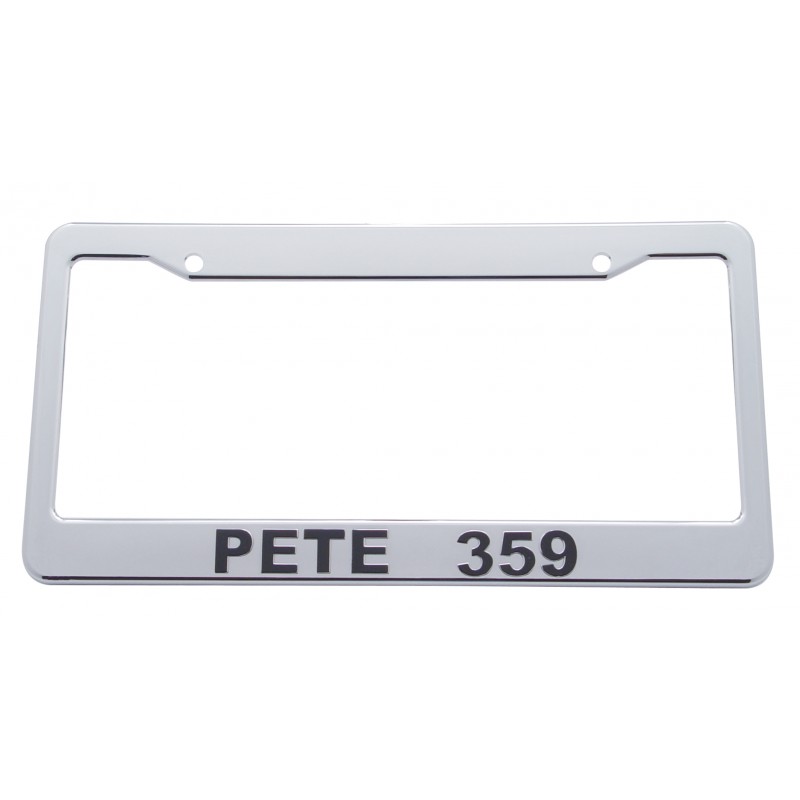 Chrome Plastic License Frame - Peterbilt 359