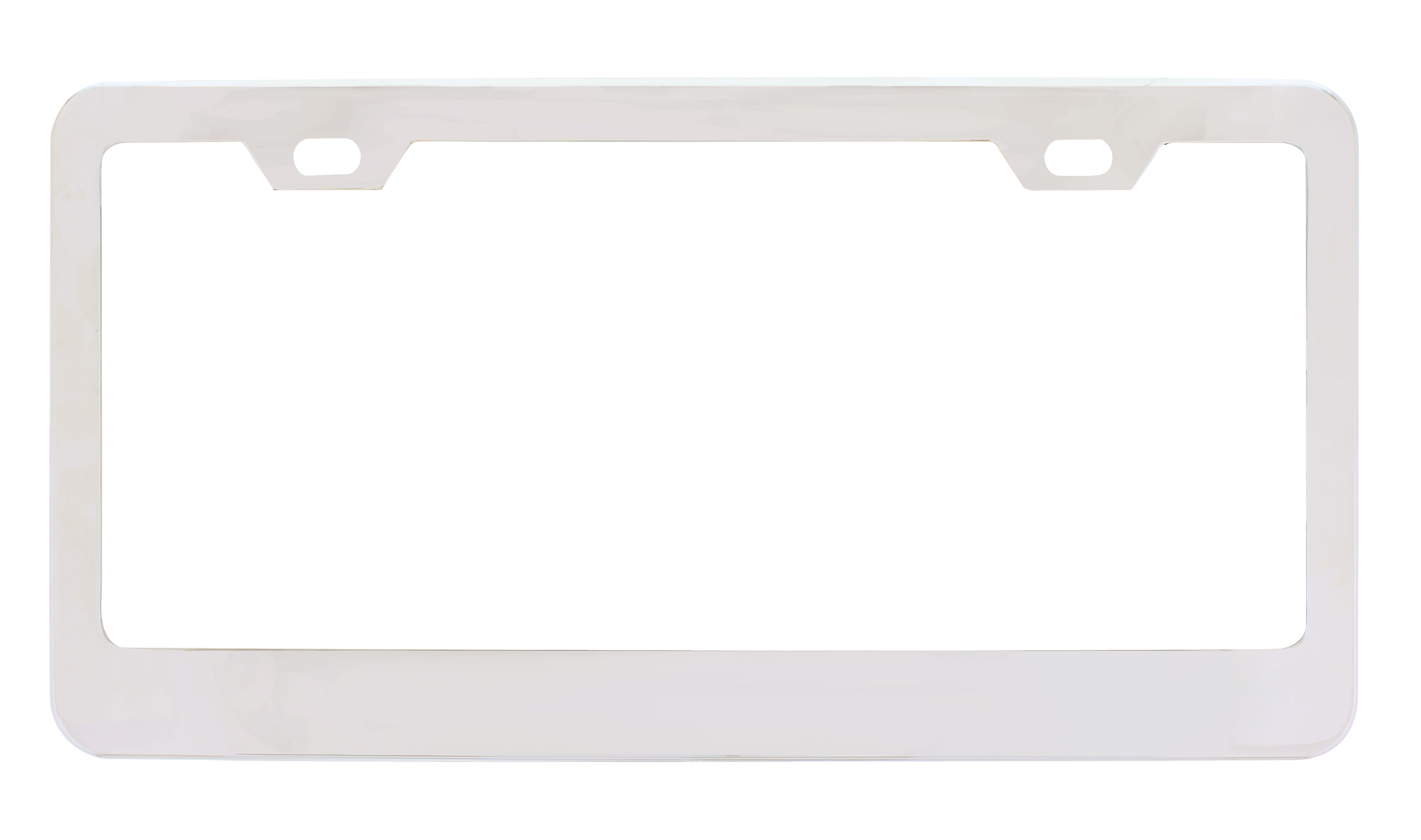 Chrome Wide Bottom 2 Hole License Plate Frame