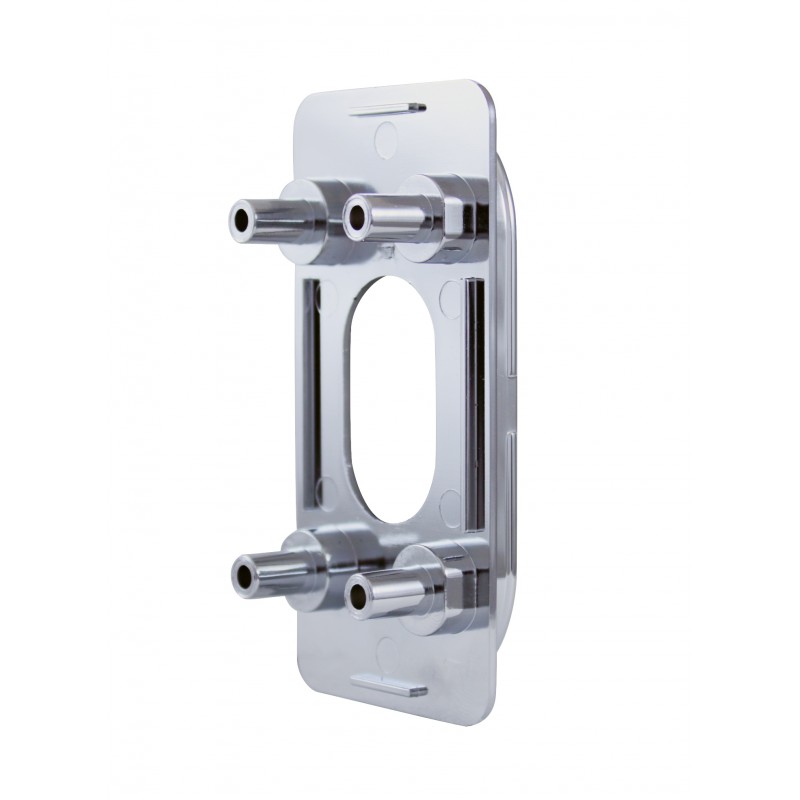 (2/Bulk) Chrome Led Bracket Cover