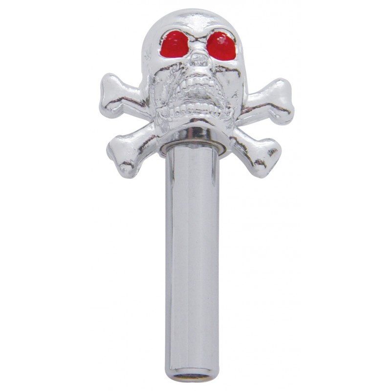 (2/Card) Chrome Skull Door Knobs
