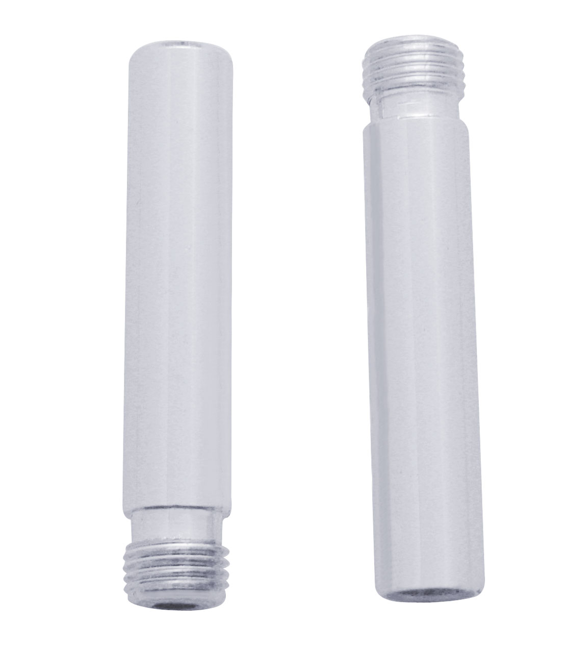 (2/Card) Chrome Metal Tube Door Knob