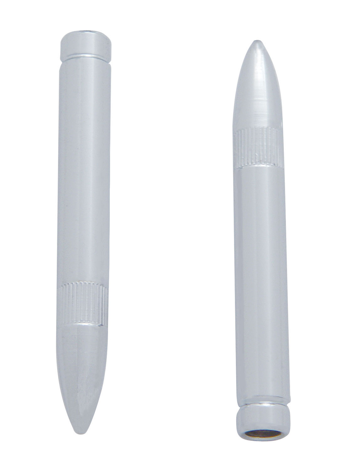 (2/Card) Chrome Bullet Shape Door Knob