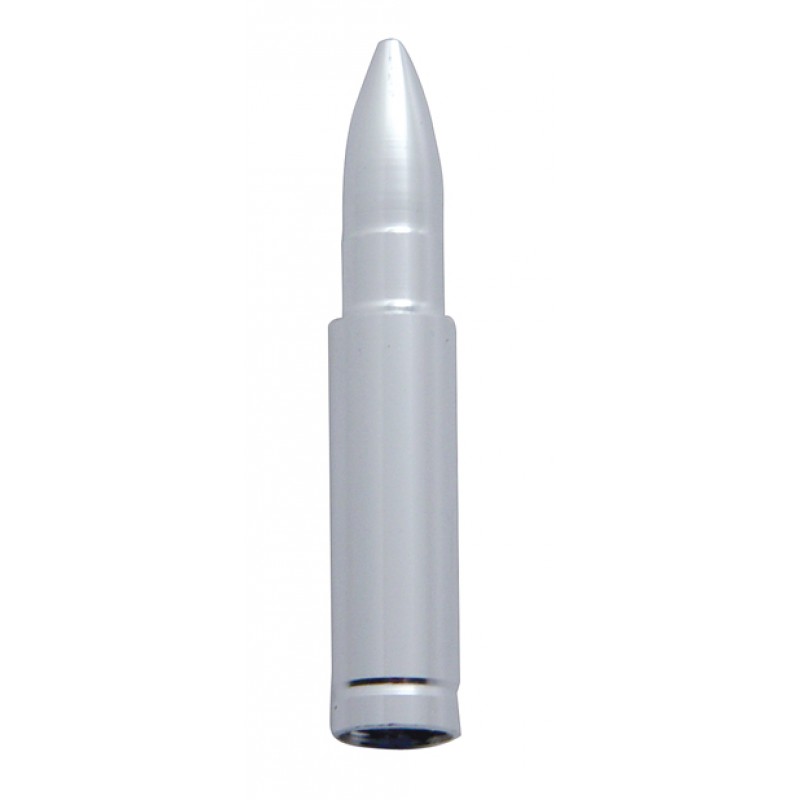 (4/Card) Chrome Bullet Shape Valve Caps