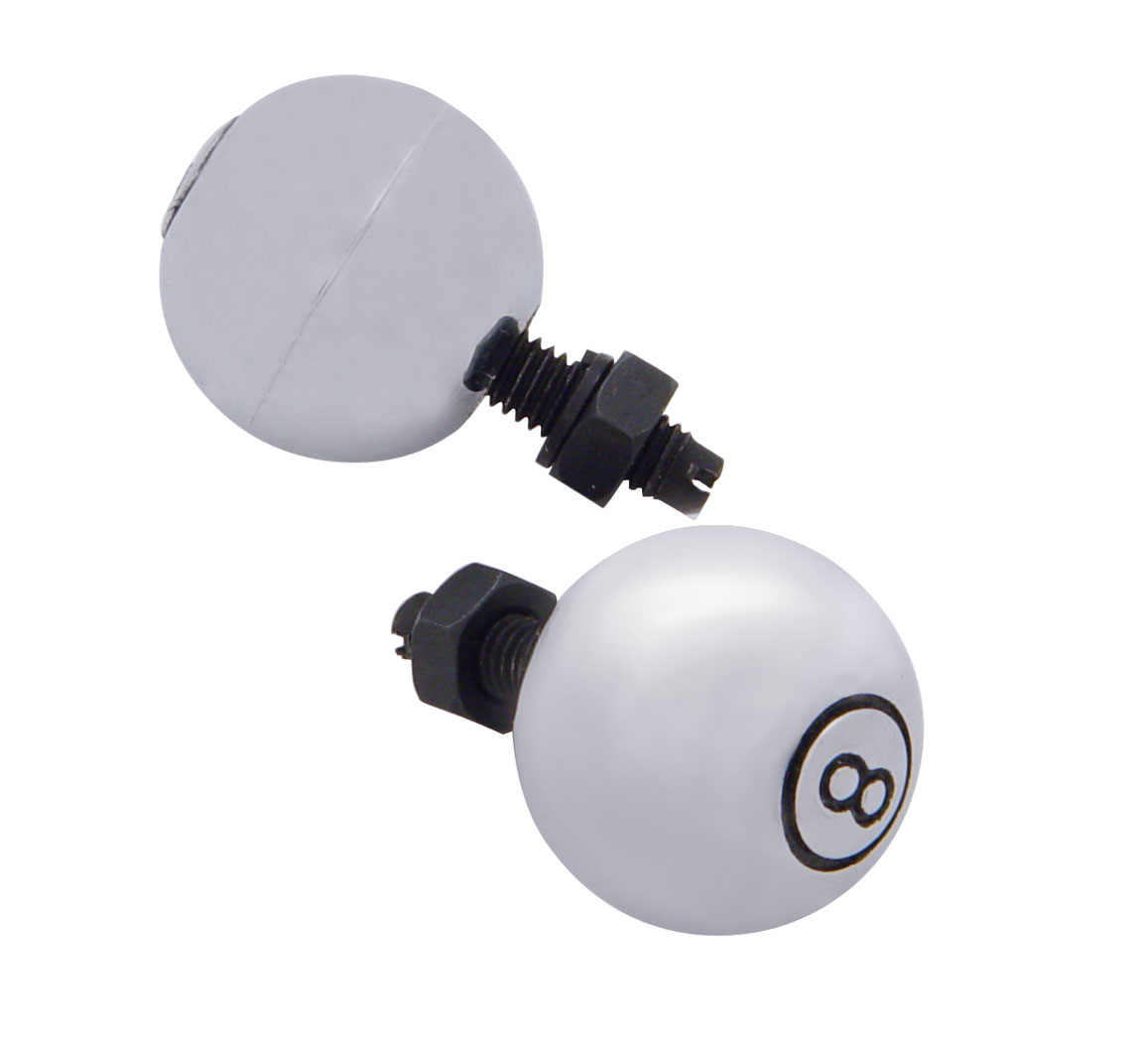 Chrome Large "8"Ball License Plate Fastener