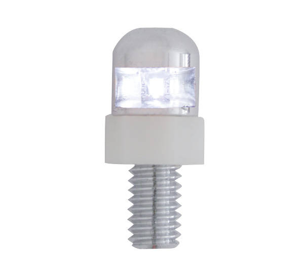 (2/Card) I White Led Fastener W/ Stainless Steel Housing
