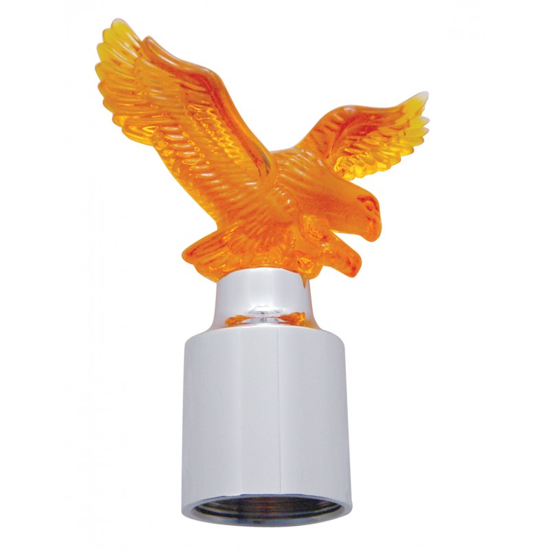 (2/Card) Chrome Top Base W/ Eagle - Amber