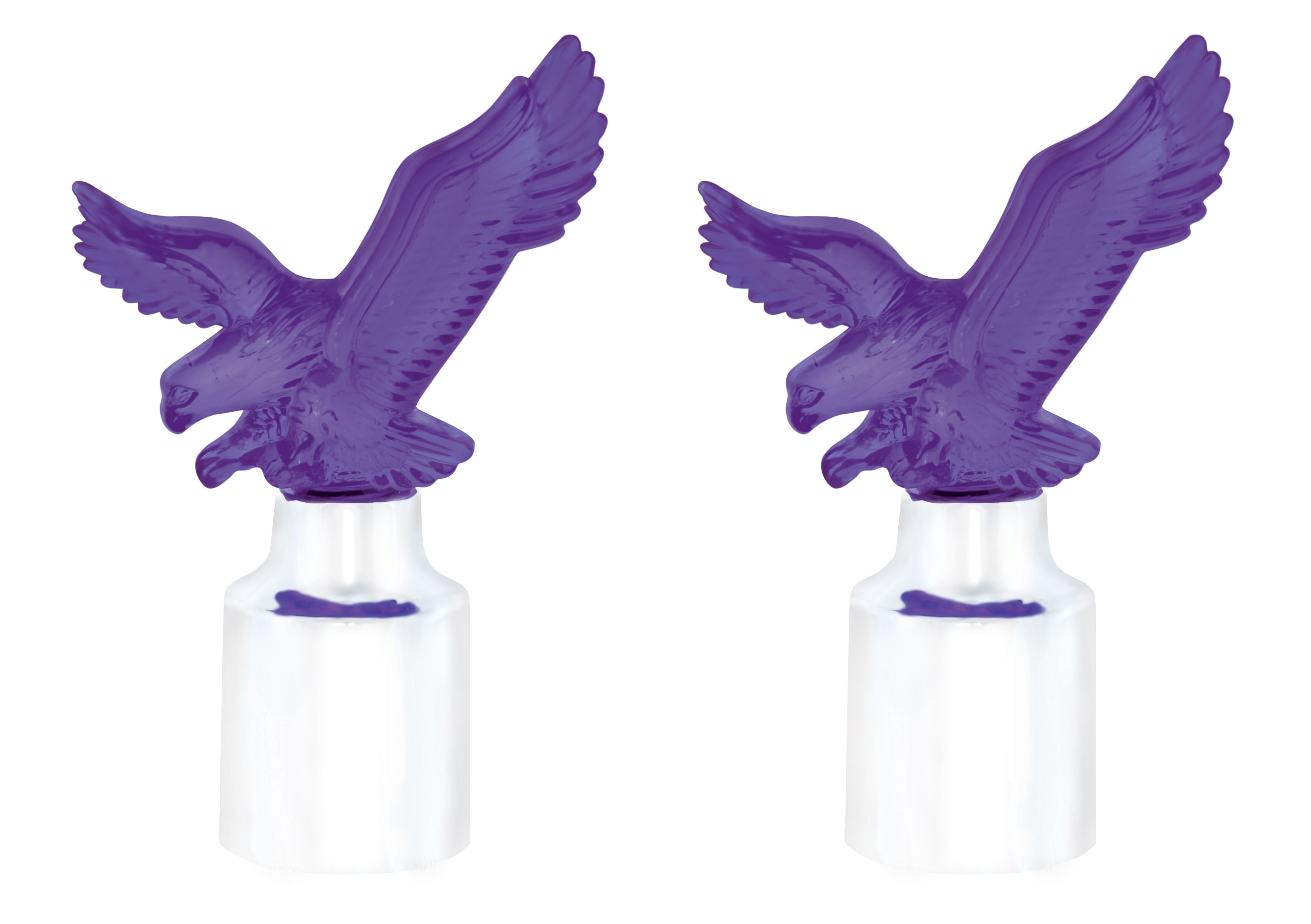 (2/Card) Chrome Top Base W/ Eagle - Purple