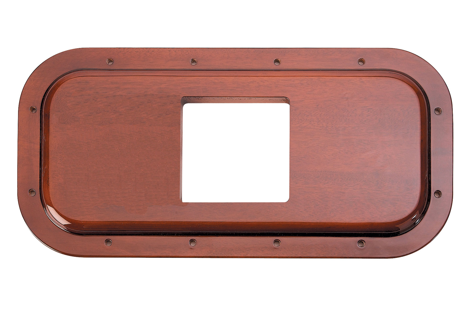 Hand Crafted Wood Peterbilt Shift Plate - 4 7/8" X 4 13/16" Opening