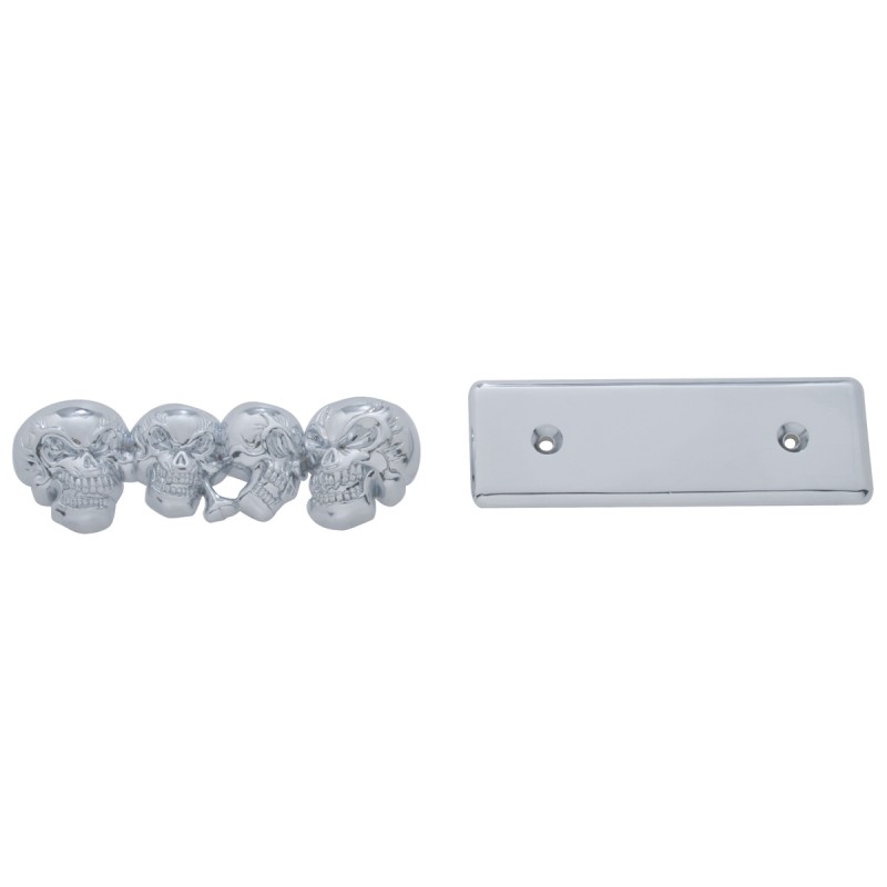 Chrome Die Cast Skull Accent