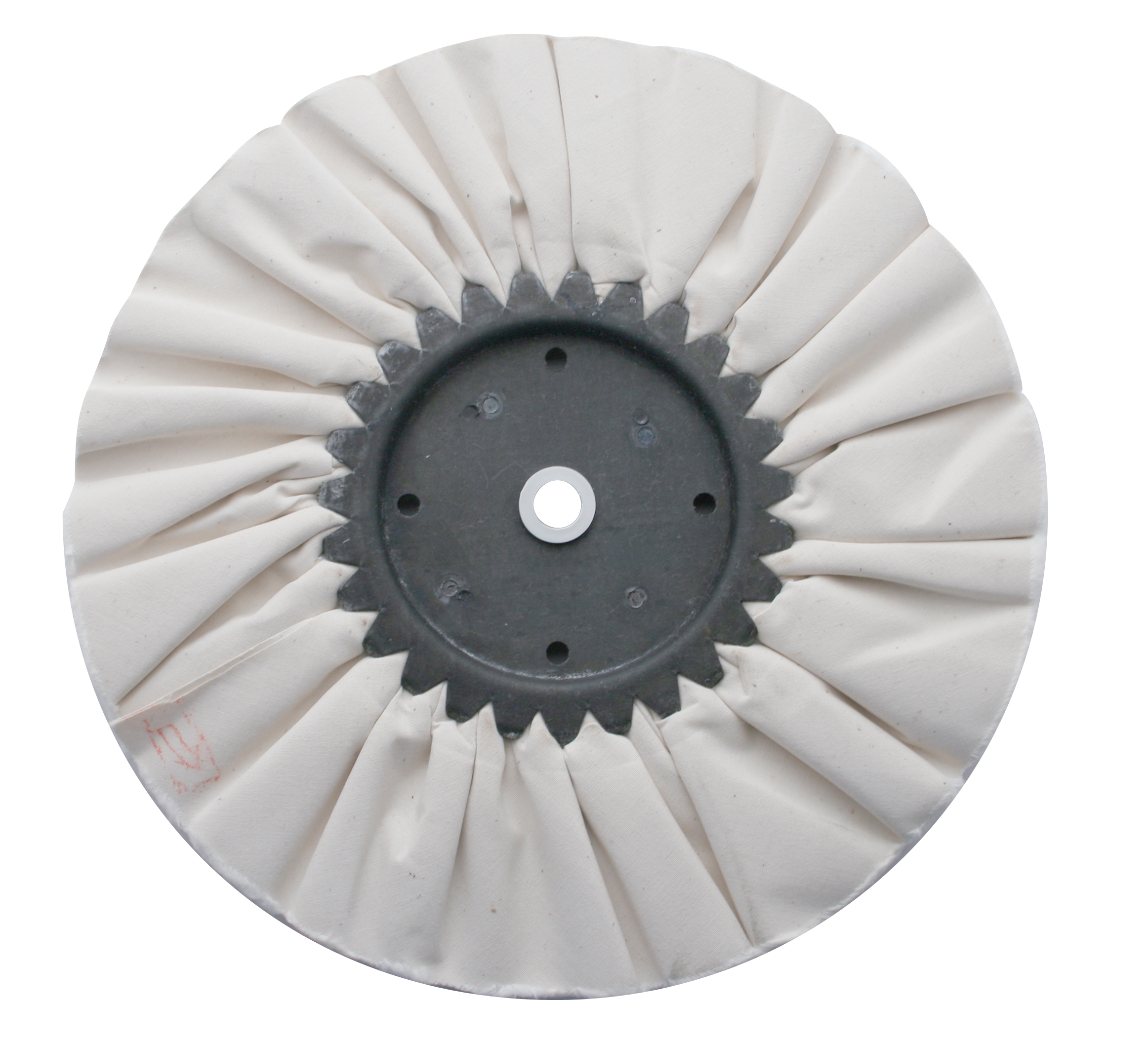 10" White Treated Airway Buff - 16 Ply, 5/8" & 1/2" Arbor