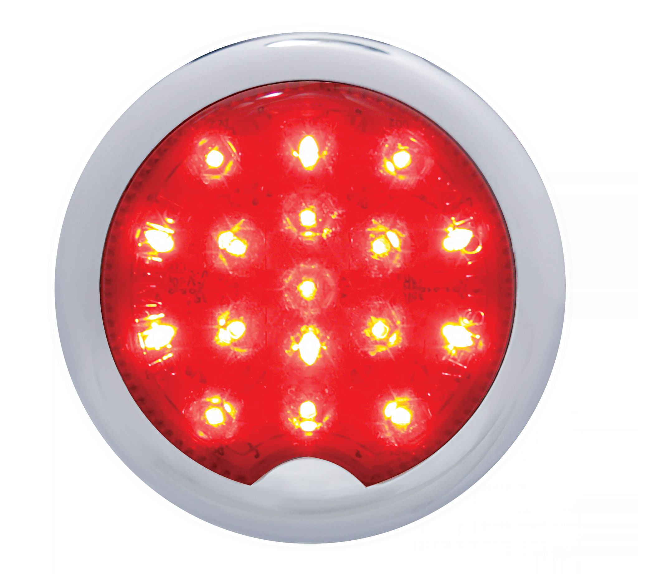 17 Red Led Vintage Round S/T/T Light - Flush Mount