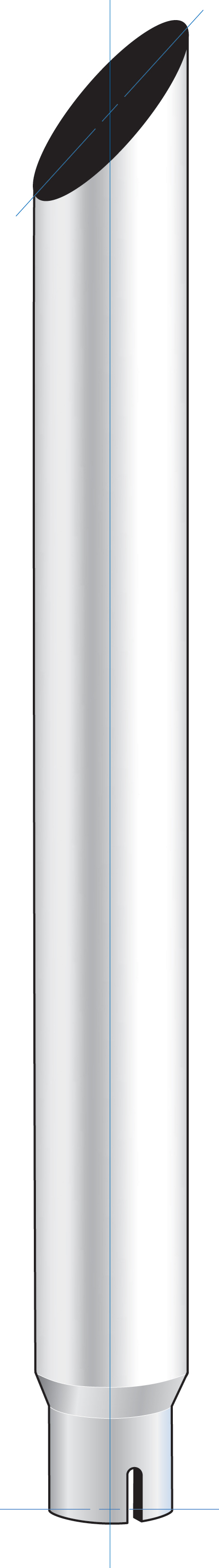 Mitred Exhaust, Reducing 6"-5" I.Dia., Bottom, 84"L