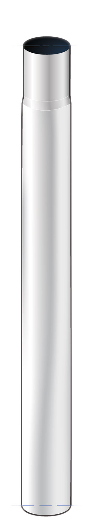 8" Straight Center Spool, 48" L