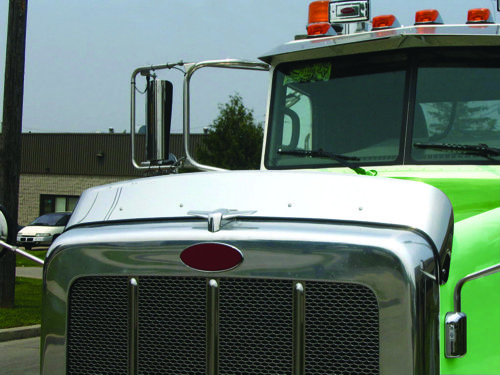 Hoodshield Bug Deflector for Peterbilt, 365, 367 Set Forward Axle, (2007-2011)